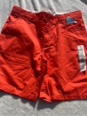 Cat & Jack Red/orange Kids flat front chino Shorts
